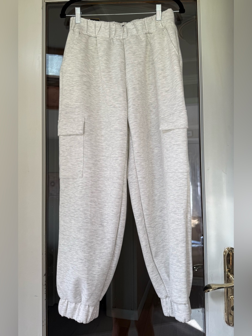 Express Light Gray Cargo Jogger Sweatpants